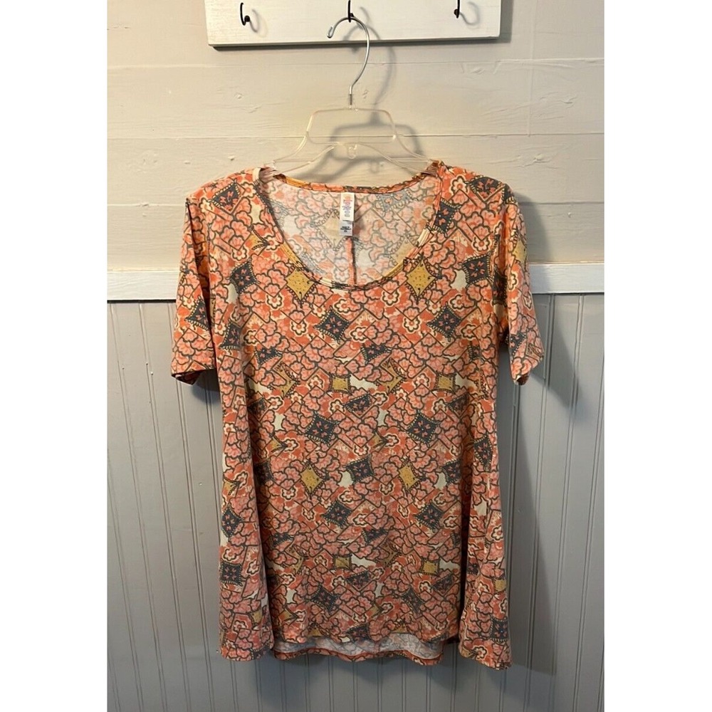 LulaRoe Women's Tunic Floral Scoop Neck Shirt Blouse Size XS